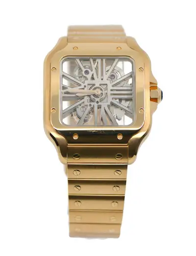 Cartier Santos Skeleton 18K Rose Gold