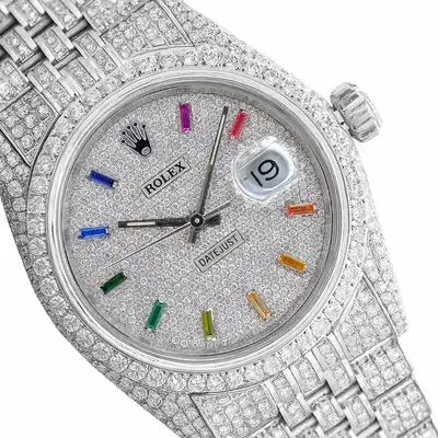 Rolex Datejust Iced Out Diamond Rainbow