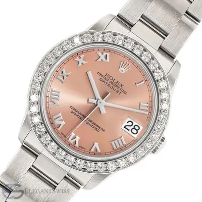 Rolex Datejust Midsize Salmon Roman Oyster