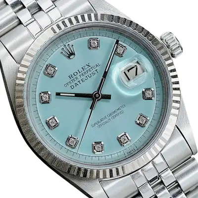 Rolex Datejust Gold Steel Blue Fluted