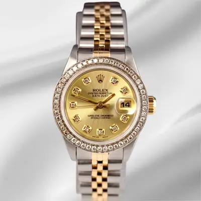 Rolex Datejust 18k Gold Steel ICED