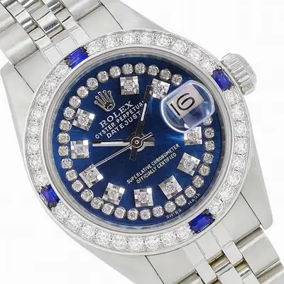 Rolex Datejust Stainless Steel Blue String