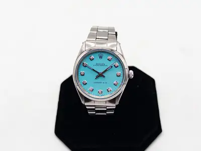 Rolex Estate $13,000 BLUE Tiffany Co Oyster