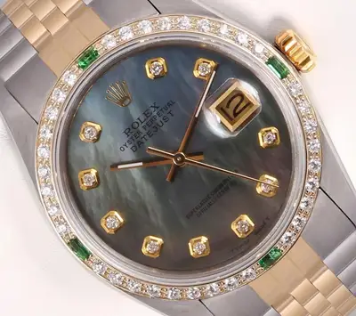 Rolex Datejust 18K Two-Tone Black MOP