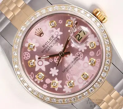 Rolex Datejust Two Tone 18k Diamond