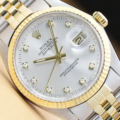 Rolex DATEJUST FACTORY DIAMOND 18K YELLOW