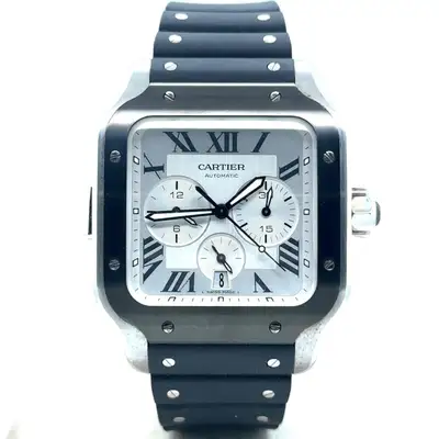 Cartier Santos XL Black ADLC Stainless