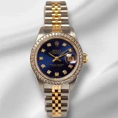 Rolex Datejust 18k Gold Steel 1.5ct