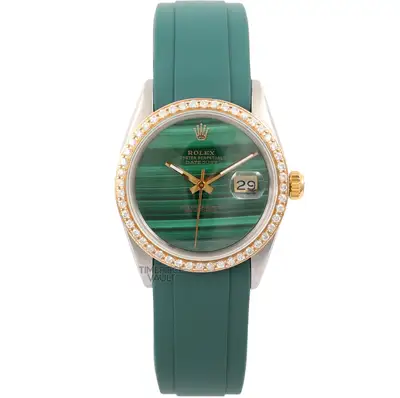 Rolex DATEJUST GOLD S/STEEL GREEN DIAMOND