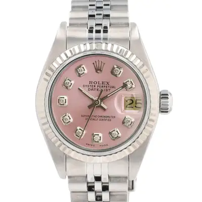 Rolex Datejust Stainless Steel Pink 14KW