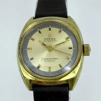 Omega Seamaster Cosmic Gold Leather Working