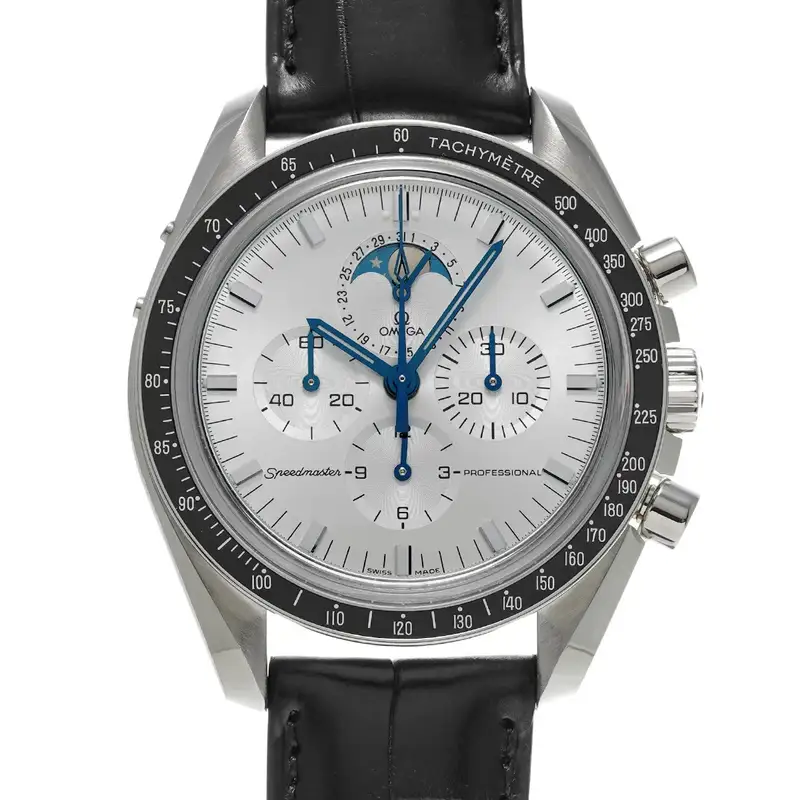 Omega Speedmaster 3689.30.31 42mm White Gold Silver Wristwatch #WW714