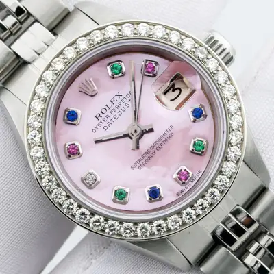 Rolex STAINLESS STEEL DATEJUST PINK MOP
