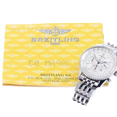 Breitling Navitimer Montbrillant A41330 Silver Chronograph