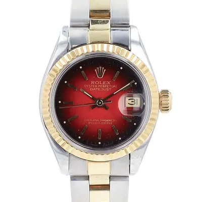 Rolex Datejust Two-Tone Gold Steel Red