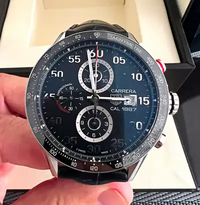 TAG Heuer Carrera Chronograph Leather Strap