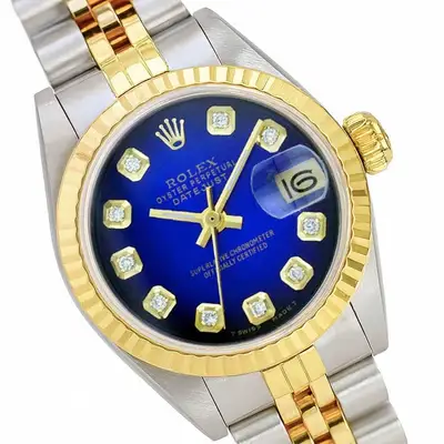 Rolex Datejust 18KY SS Blue Vignette