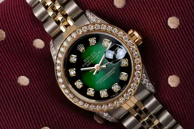 Rolex Datejust Green Two Tone Diamond