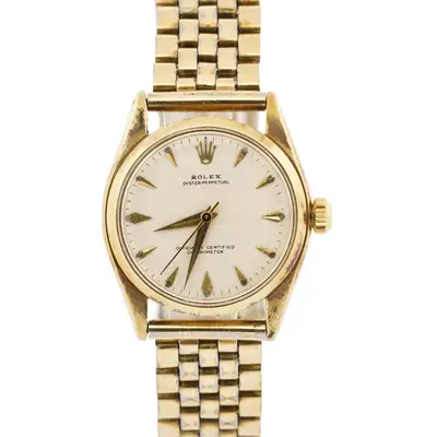 Rolex Oyster Perpetual IVORY 14K Yellow