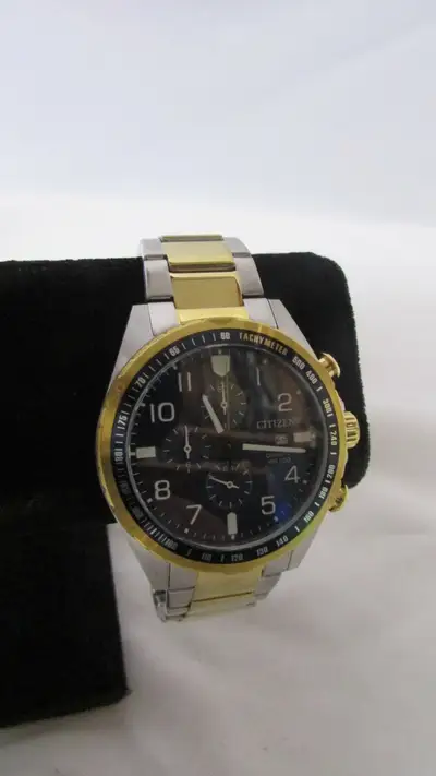 Citizen watchAN3654-50L chronograph date oyster type