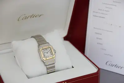Cartier Santos Galbée 1567 Steel Gold
