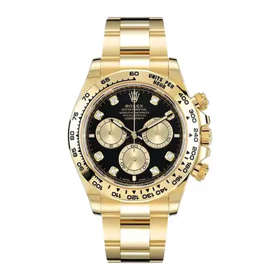 Rolex Daytona Black Diamond Index Yellow