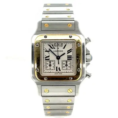 Cartier Santos Galbee Chrono 18k Yellow