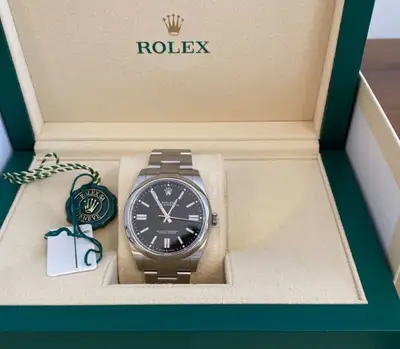 Rolex OYSTER PERPETUAL STAINLESS BLACK