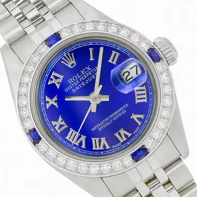 Rolex Datejust Stainless Steel Blue Diamond