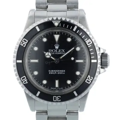 Rolex Rolex Submariner Non Date 5513 Black Dial Steel Vintage 1988 Original Papers