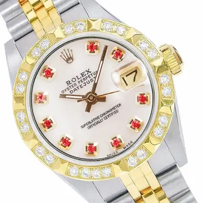 Rolex Datejust Two-Tone Gold Steel White