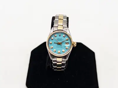 Rolex $13,000 ROLEX DATEJUST Blue Tiffany Co