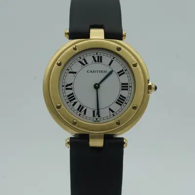 Cartier Santos Round 18K 750 Gold