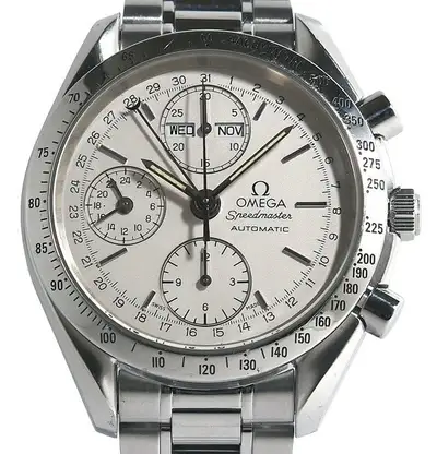 Omega Auth OMEGA Speedmaster 3521.30 Triple calendar Silver Dial Automatic Men's