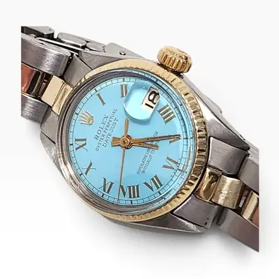 Rolex Datejust Two Tone Blue Turquoise