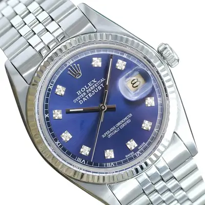 Rolex Datejust SS Blue Diamond w