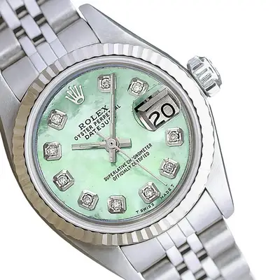 Rolex Datejust Steel Green MOP 14KW
