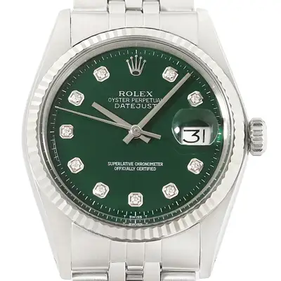 Rolex Datejust Green 18K Gold SS