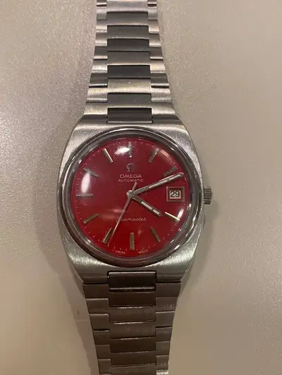 Omega Seamaster Red Text