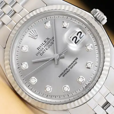 Rolex DATEJUST 1601 GRAY 18K GOLD