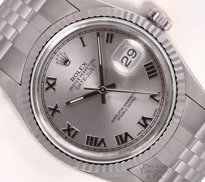 Rolex Men Datejust Stainless Steel -18k