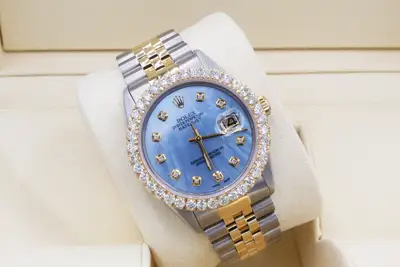 Rolex Datejust Custom 3ct Diamond Bezel