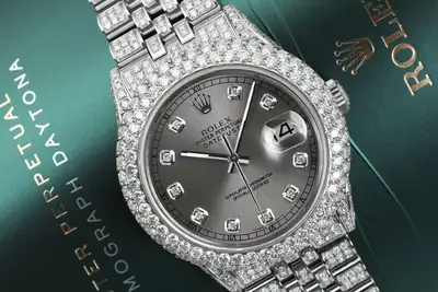 Rolex Custom Rolex Datejust Dark Grey Diamond