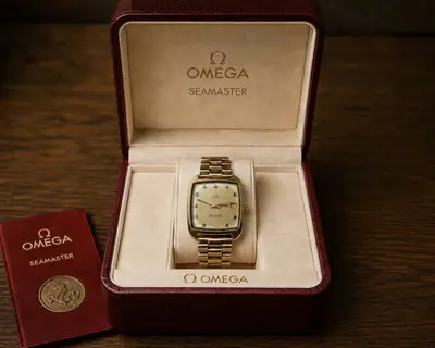 Omega Seamaster De ville Square Gold-Tone