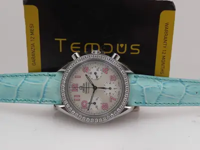 Omega CHRONO OMEGA SPEEDMASTER LADIES DIAMONDS BEZEL & MOP DIAL AUTOMATIC + BOX WATCH