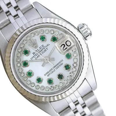 Rolex Datejust Stainless Steel Dia-Emerald 14KW