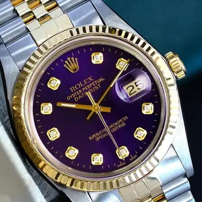 Rolex Datejust Gold Steel Fluted Bezel