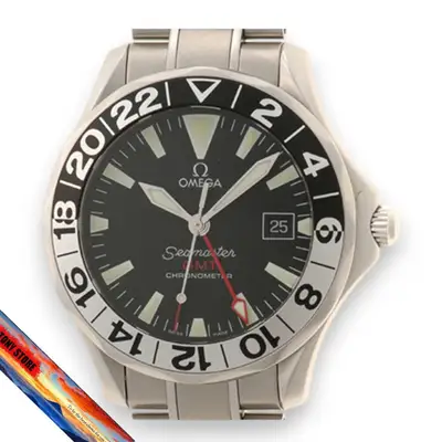 Omega Seamaster GMT Stainless Steel Black