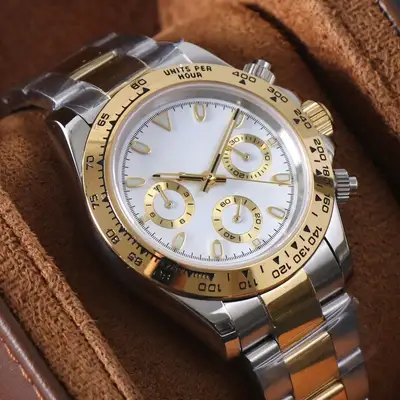 Unknown Custom Built Chronograph VK63 Two-Tone Steel