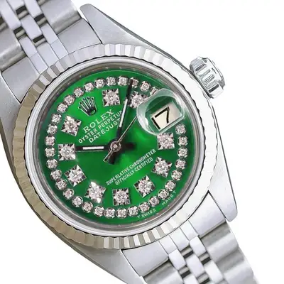 Rolex Datejust Stainless Steel Green 14KW